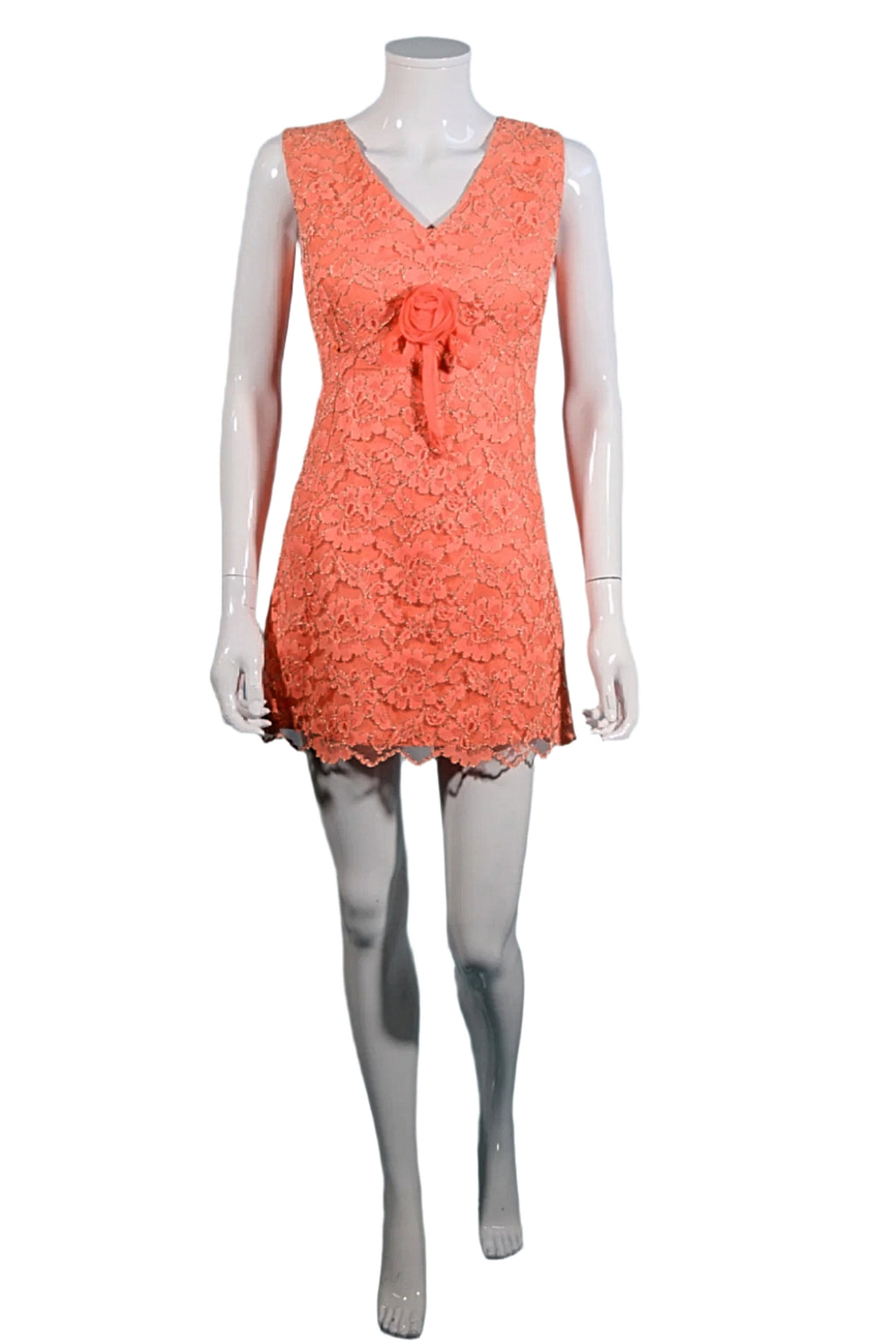 knee length dresses for ladies 1960s Pale Yellow Beaded Micro Mini Go Go Dress Tunic | Twiggy Dress main image 0