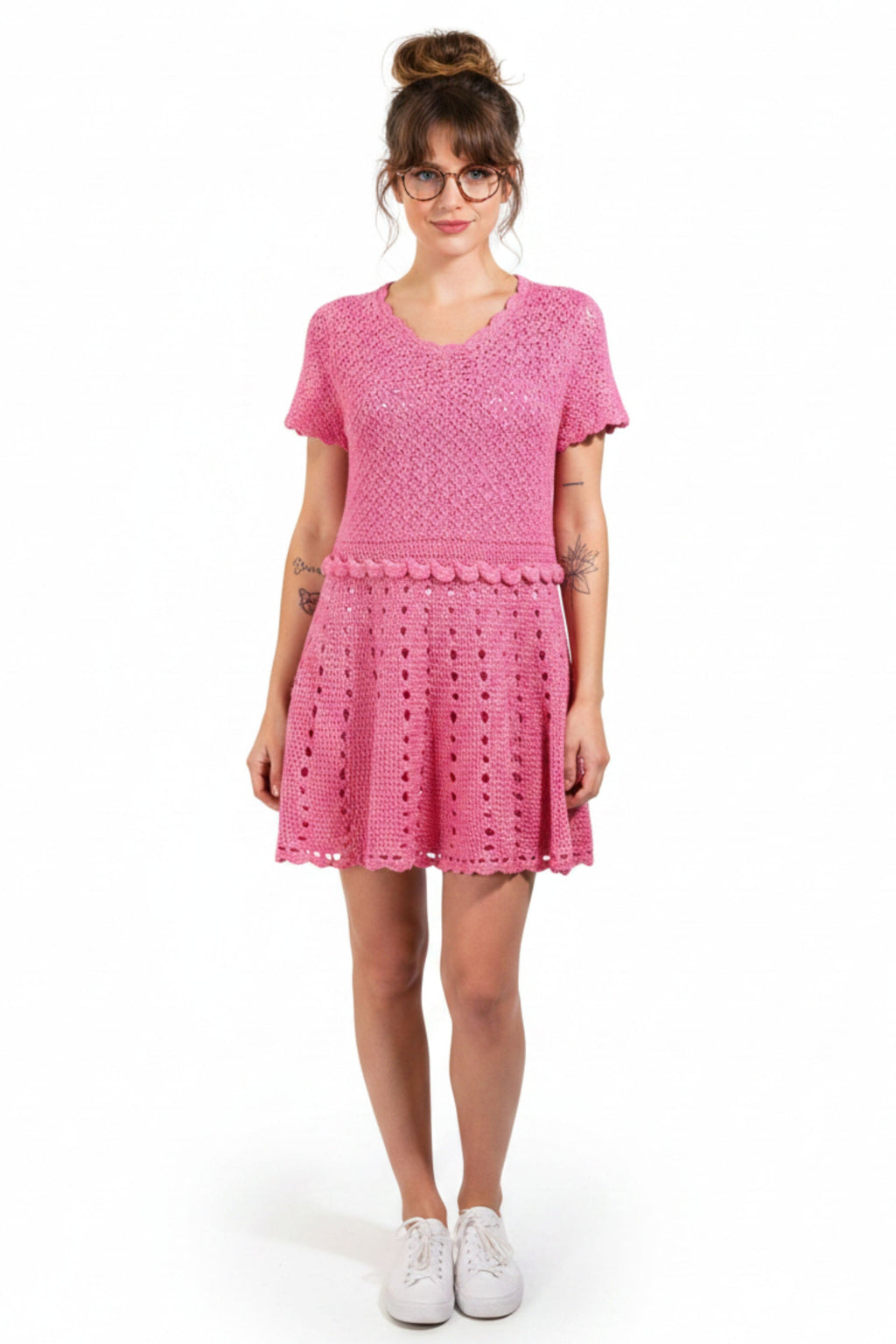pink 60s mini dress 60s Pink Mod Mini Dress | Retro GoGo Turtleneck Dress