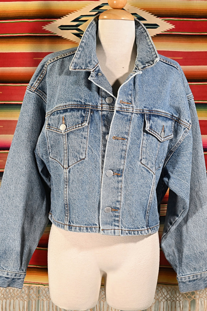 1980s Bongo Denim Cropped Jacket, by Gene Montesano M– Papillon Vintage Shop