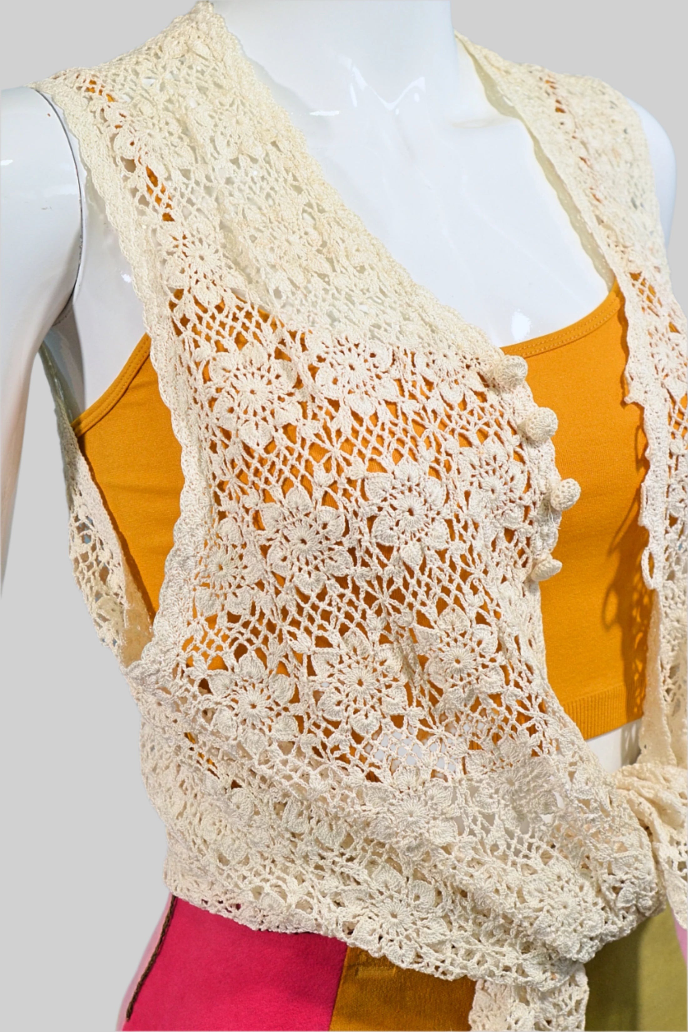 70s crochet top
