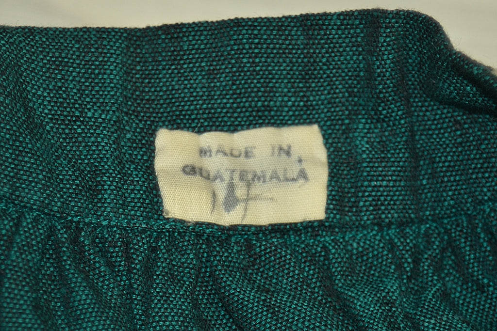 SOLD Vintage Green Guatemalan Skirt, Handwoven Textile Cottagecore Ski ...