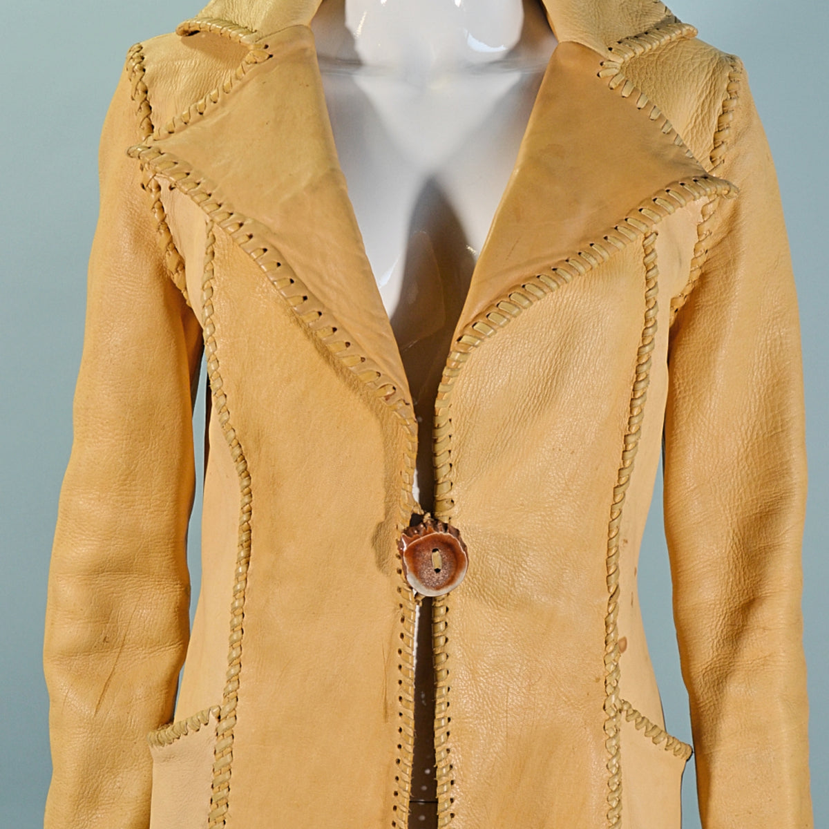 SOLD 60s/70s North Beach Style Hand Made Leather Jacket– Papillon 