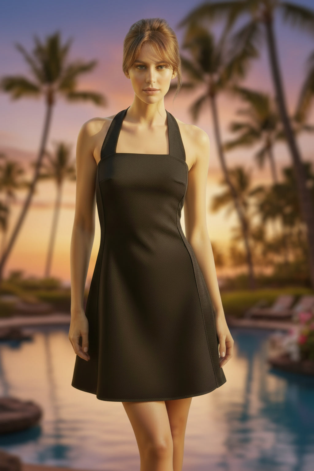 Vintage Claude Montana Black Mini Halter Dress, 'Montana' Made in Ital Papillon Vintage Shop Vintage Claude Montana Black Mini Halter Dress, 'Montana' Made in Ital Papillon Vintage Shop