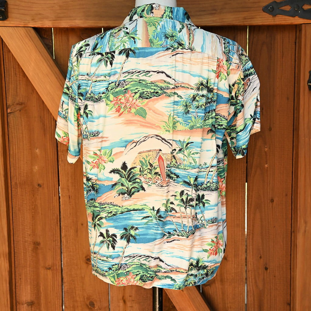 SOLD Vintage 50s Penny's Rayon Hawaiian Shirt, Loop Collar