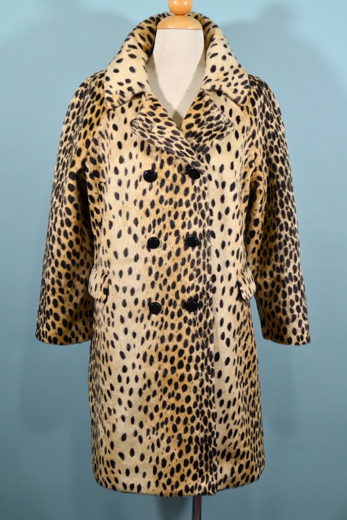 france vintage leopard fur coat.